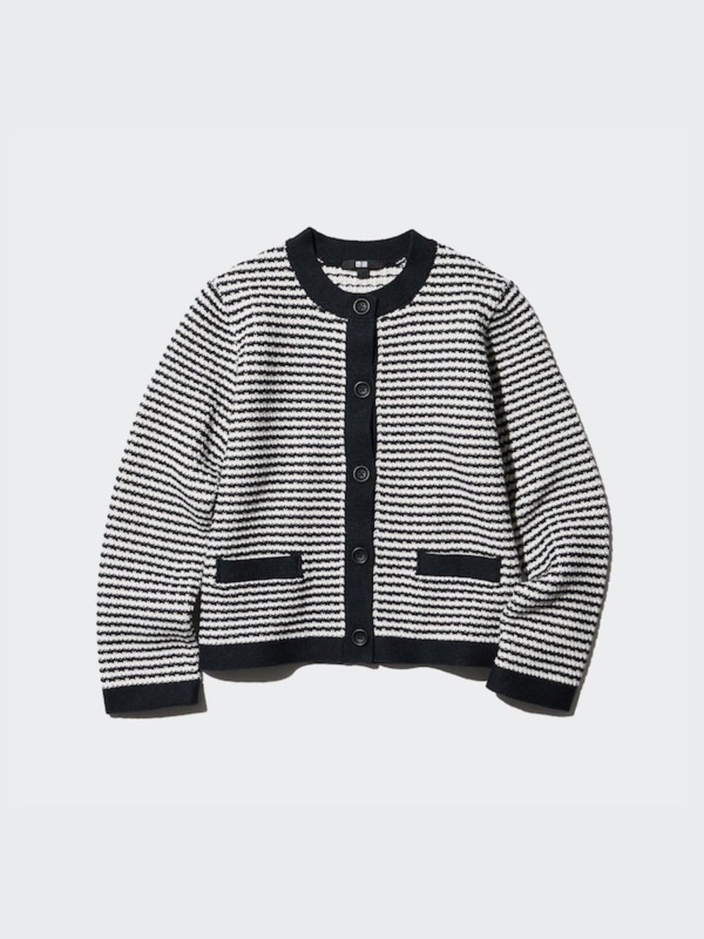 Uniqlo Knitted Short Striped Jacket
